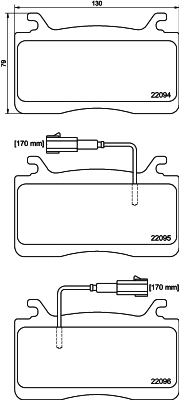 Brake Pad Set, disc brake (8DB 355 039-301)