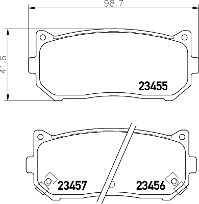 Brake Pad Set, disc brake (8DB 355 009-341)