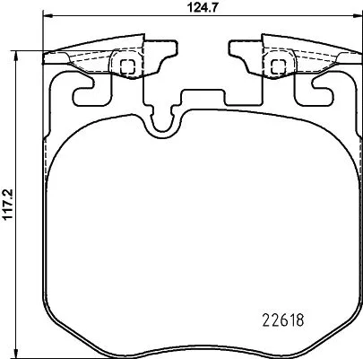 Brake Pad Set, disc brake (8DB 355 039-461)