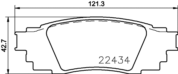 Brake Pad Set, disc brake (8DB 355 025-121)