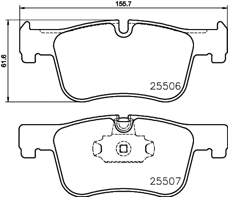 Brake Pad Set, disc brake (8DB 355 019-771)
