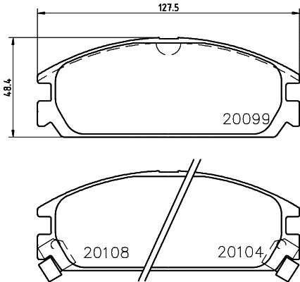 Brake Pad Set, disc brake (8DB 355 031-731)