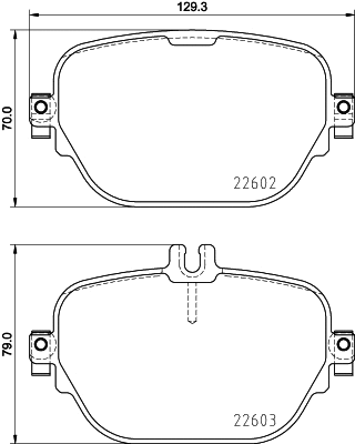 Brake Pad Set, disc brake (8DB 355 031-711)
