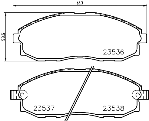 Brake Pad Set, disc brake (8DB 355 029-041)