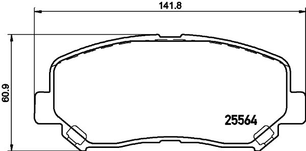 Brake Pad Set, disc brake (8DB 355 020-511)