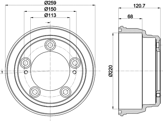 Brake Drum (8DT 355 303-221)