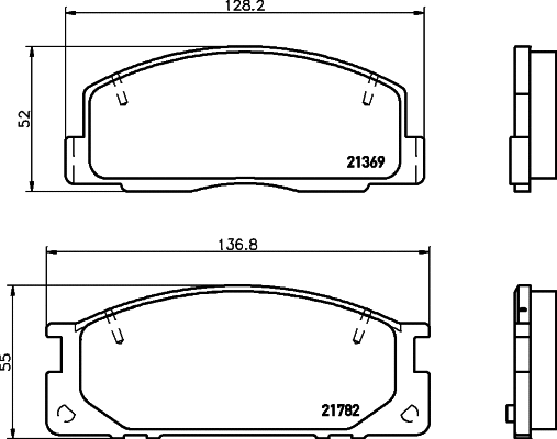 Brake Pad Set, disc brake (8DB 355 029-781)