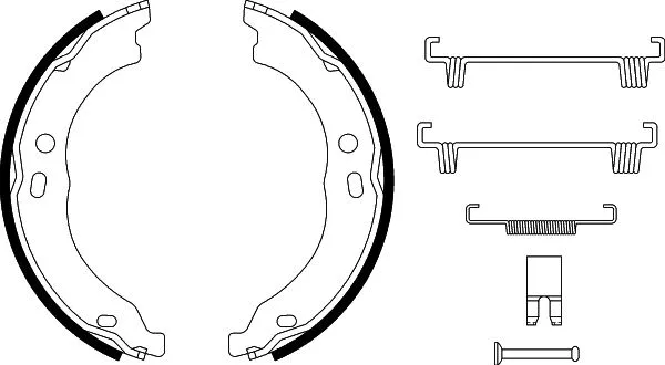Brake Shoe Set, parking brake (8DA 355 050-751)