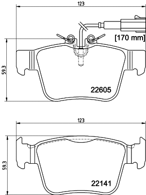 Brake Pad Set, disc brake (8DB 355 025-881)