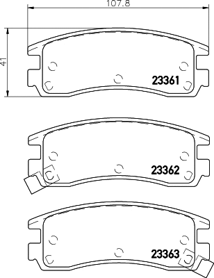 Brake Pad Set, disc brake (8DB 355 023-681)