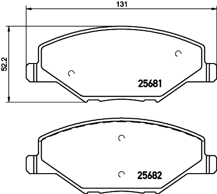 Brake Pad Set, disc brake (8DB 355 045-151)