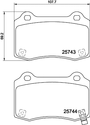 Brake Pad Set, disc brake (8DB 355 021-251)