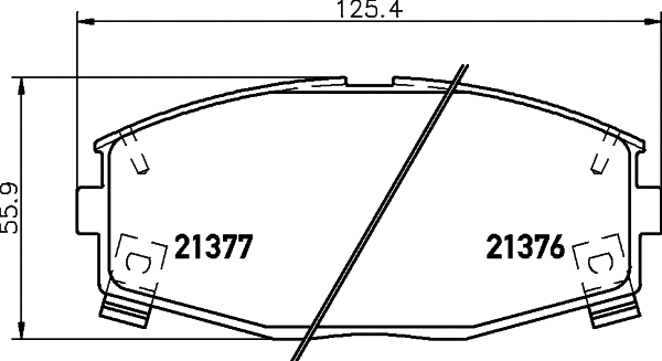 Brake Pad Set, disc brake (8DB 355 036-771)