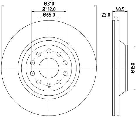 Brake Disc (8DD 355 112-122)