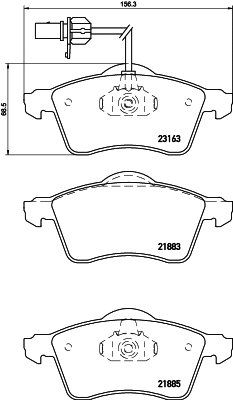 Brake Pad Set, disc brake (8DB 355 008-931)
