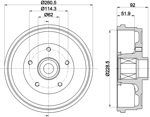 Brake Drum (8DT 355 303-401)