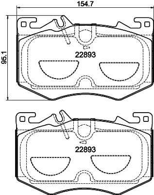 Brake Pad Set, disc brake (8DB 355 039-071)