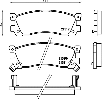 Brake Pad Set, disc brake (8DB 355 029-891)