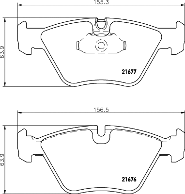 Brake Pad Set, disc brake (8DB 355 007-961)