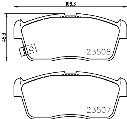Brake Pad Set, disc brake (8DB 355 015-071)