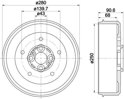 Brake Drum (8DT 355 300-881)