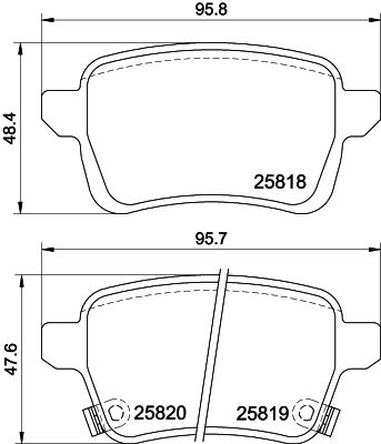 Brake Pad Set, disc brake (8DB 355 036-431)