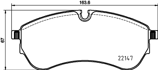 Brake Pad Set, disc brake (8DB 355 032-921)