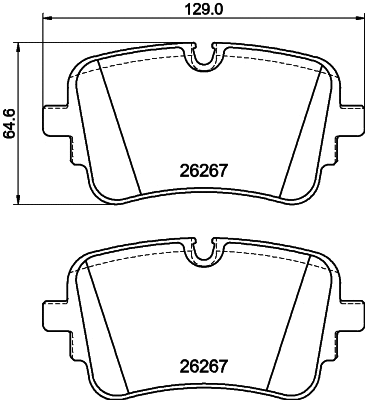 Brake Pad Set, disc brake (8DB 355 041-001)
