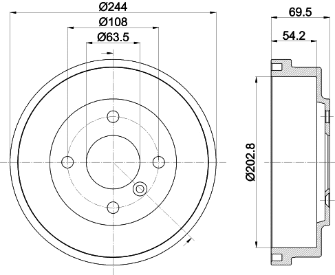 Brake Drum (8DT 355 303-421)