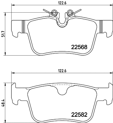 Brake Pad Set, disc brake (8DB 355 025-971)