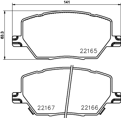 Brake Pad Set, disc brake (8DB 355 024-711)