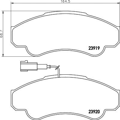 Brake Pad Set, disc brake (8DB 355 010-401)