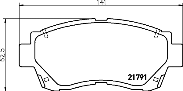 Brake Pad Set, disc brake (8DB 355 027-311)