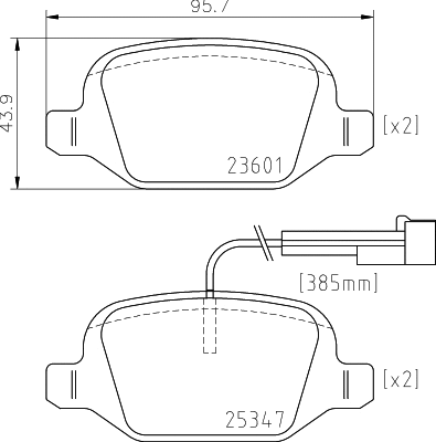 Brake Pad Set, disc brake (8DB 355 031-561)