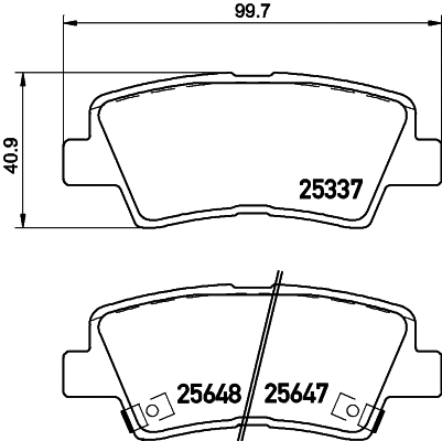 Brake Pad Set, disc brake (8DB 355 036-541)