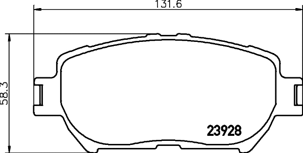 Brake Pad Set, disc brake (8DB 355 028-051)