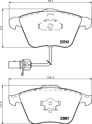 Brake Pad Set, disc brake (8DB 355 009-201)