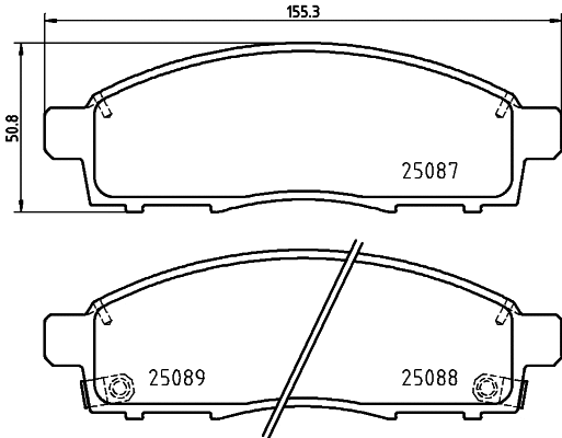 Brake Pad Set, disc brake (8DB 355 023-401)
