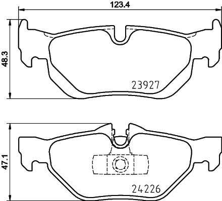 Brake Pad Set, disc brake (8DB 355 026-051)
