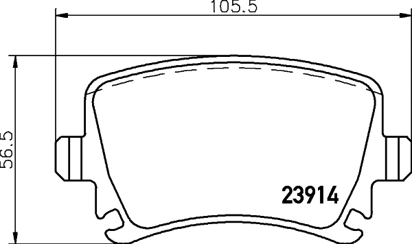 Brake Pad Set, disc brake (8DB 355 030-861)
