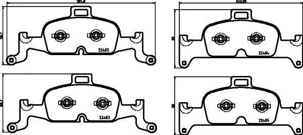 Brake Pad Set, disc brake (8DB 355 025-811)