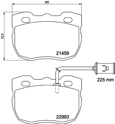 Brake Pad Set, disc brake (8DB 355 037-941)