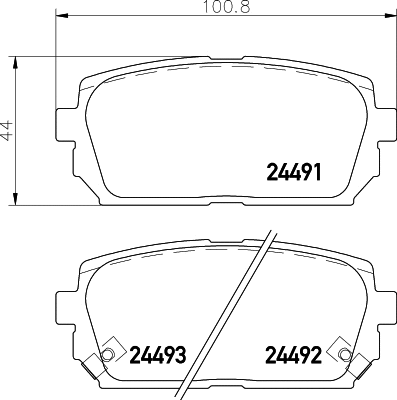 Brake Pad Set, disc brake (8DB 355 037-571)
