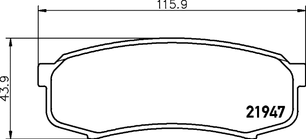 Brake Pad Set, disc brake (8DB 355 016-831)