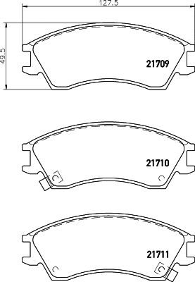 Brake Pad Set, disc brake (8DB 355 036-571)