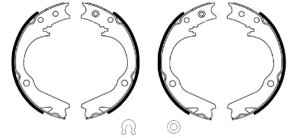 Brake Shoe Set, parking brake (8DA 355 051-401)