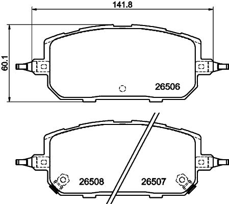 Brake Pad Set, disc brake (8DB 355 044-221)