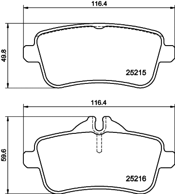 Brake Pad Set, disc brake (8DB 355 039-851)