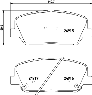 Brake Pad Set, disc brake (8DB 355 028-781)