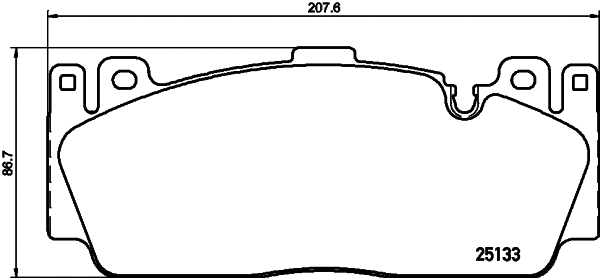 Brake Pad Set, disc brake (8DB 355 042-981)